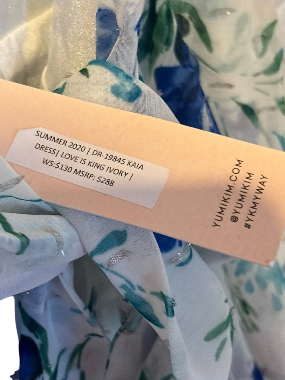 Yumi Kim Kaia Maxi Dress “Love Is King” Floral Maxi Dress | Ivory Blue - Picture 5 of 5